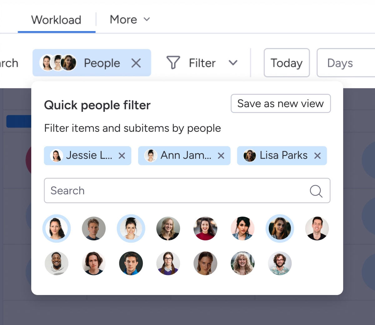 Workload new improved person filter
