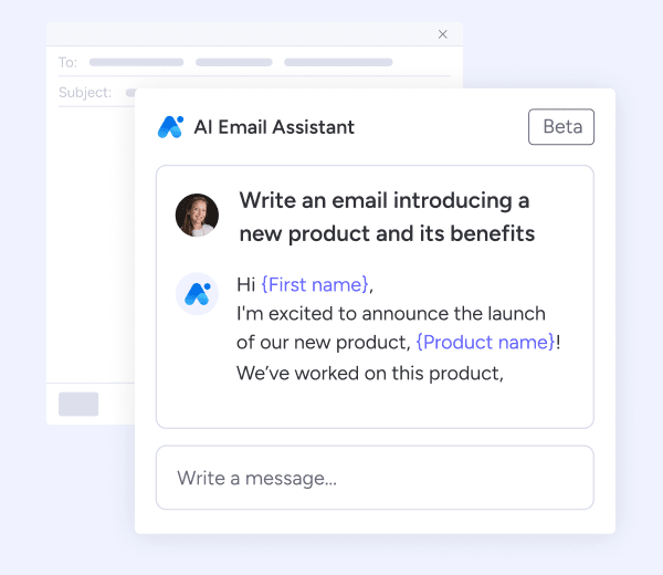 monday AI assistant Sales email composer