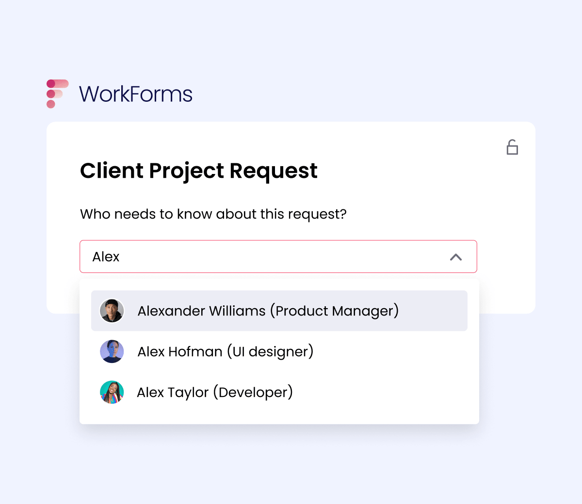 WorkForms People and connected boards questions in public forms